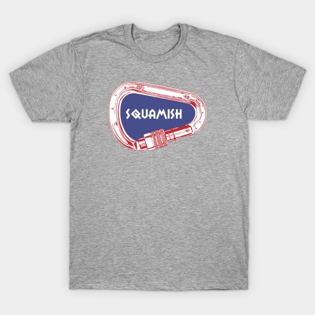 Squamish Climbing Carabiner T-Shirt by esskay1000